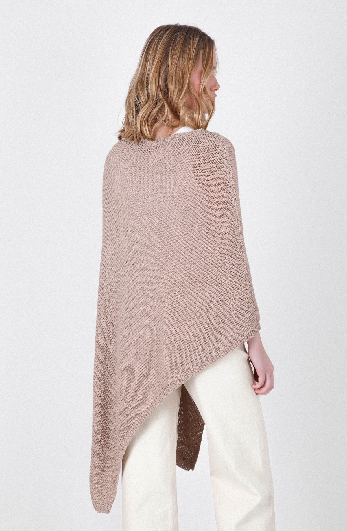 Beige Knit Cape