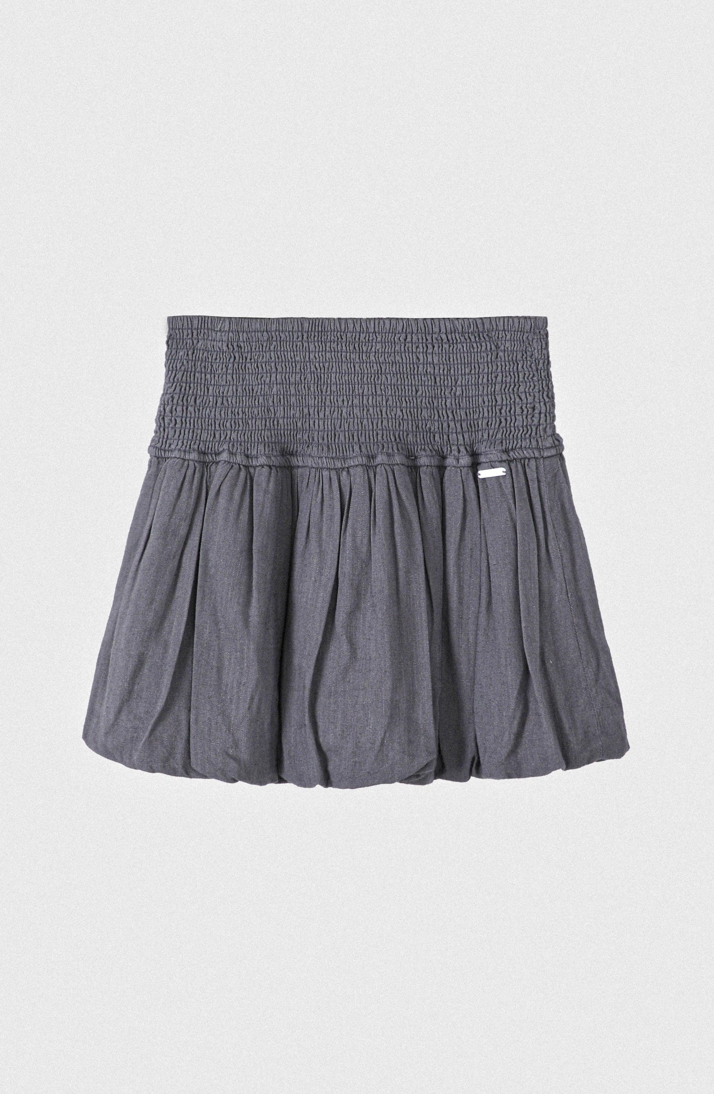 Grey Linen Balloon Skirt