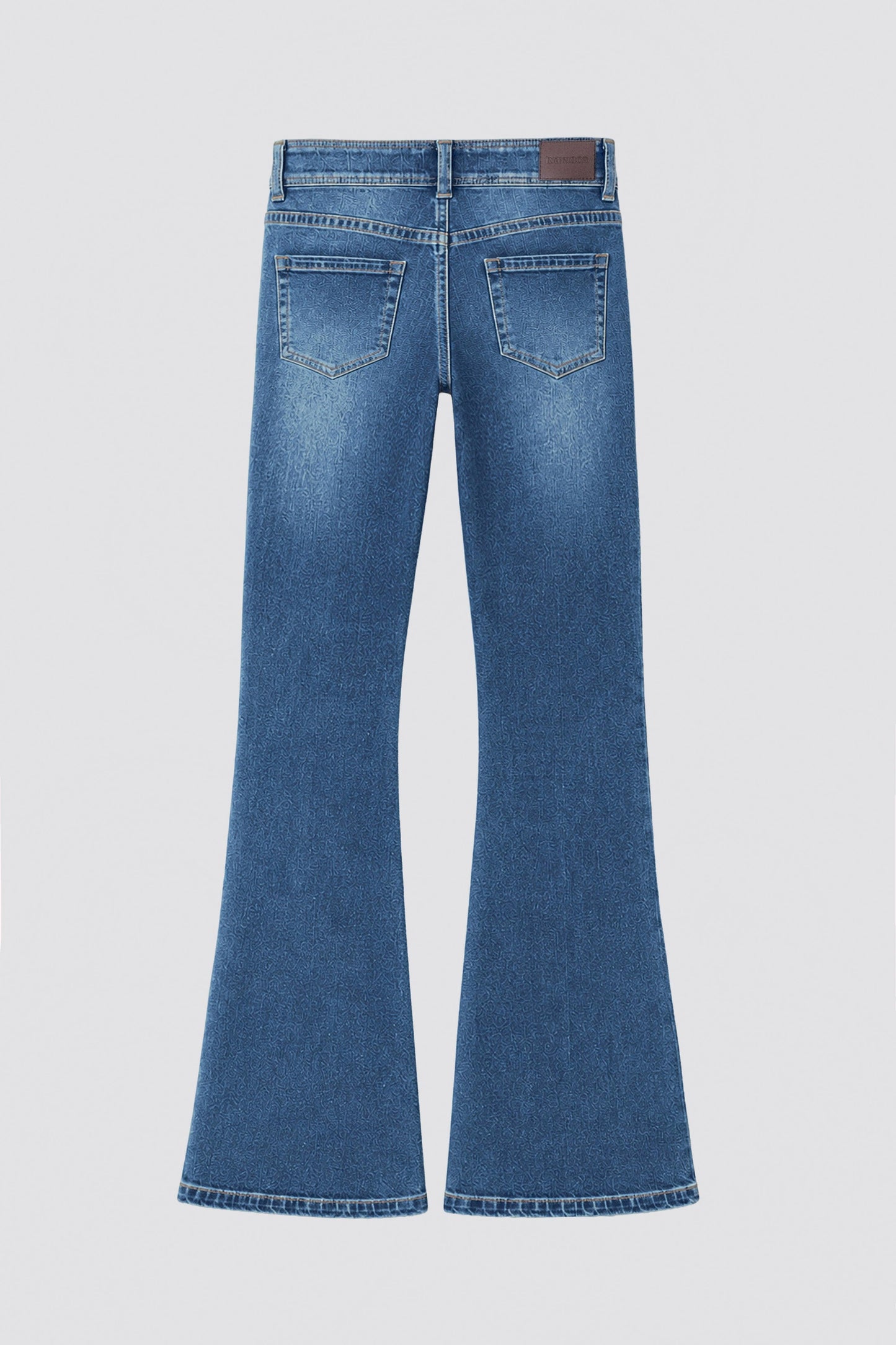 Blue Button Waistband Pants