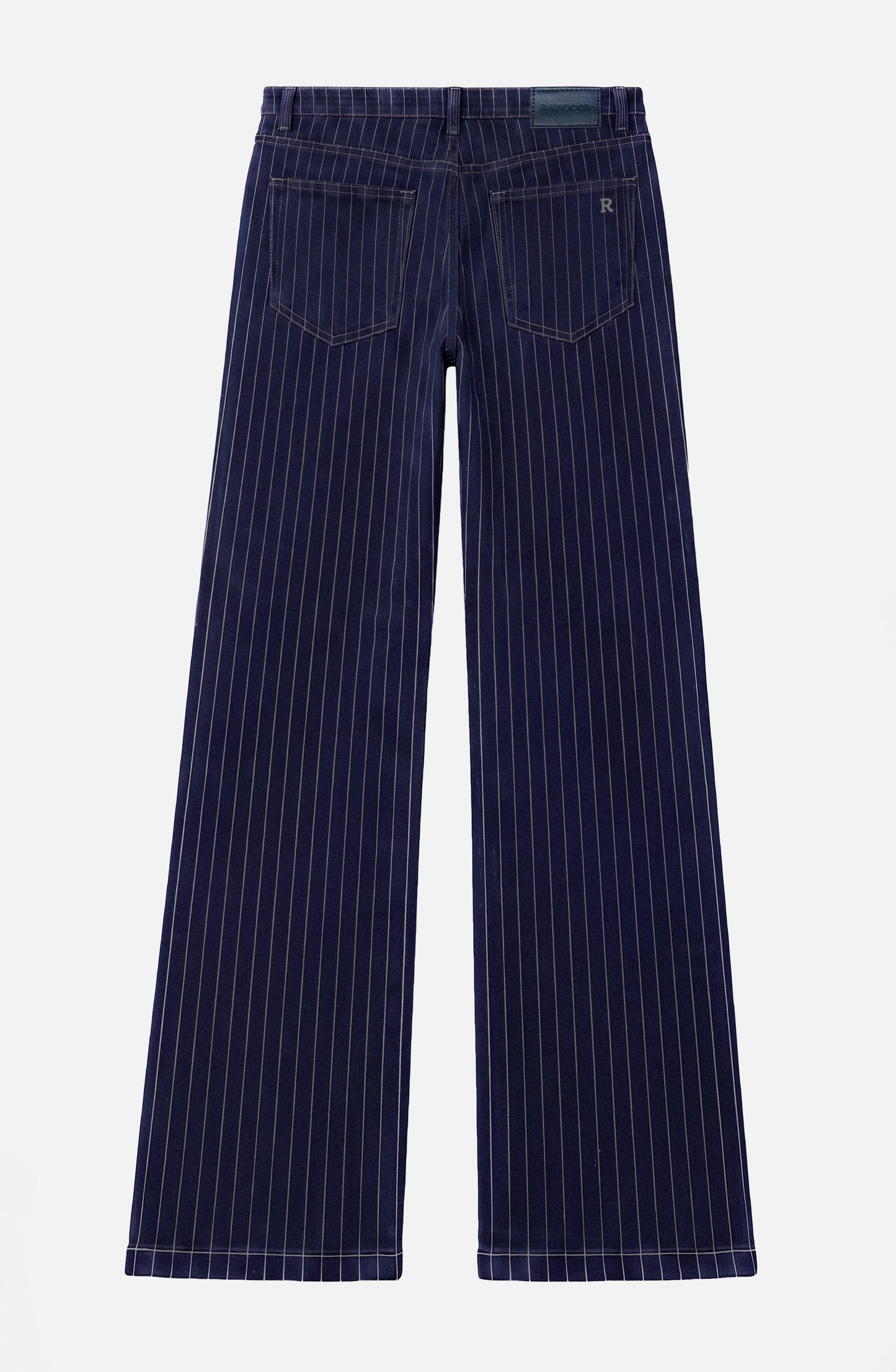 Indigo Striped Denim Pants