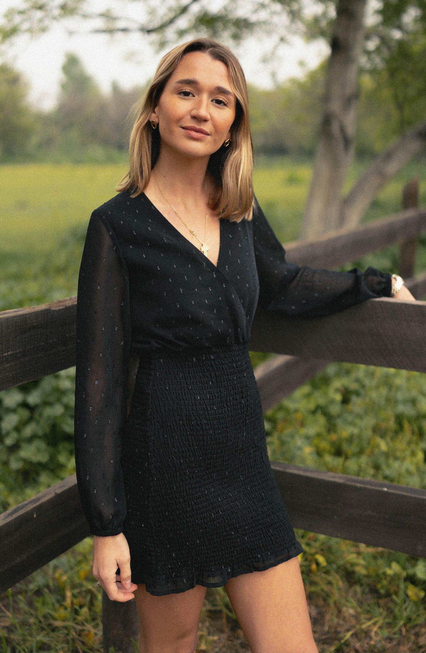 Black Honeycomb Dress