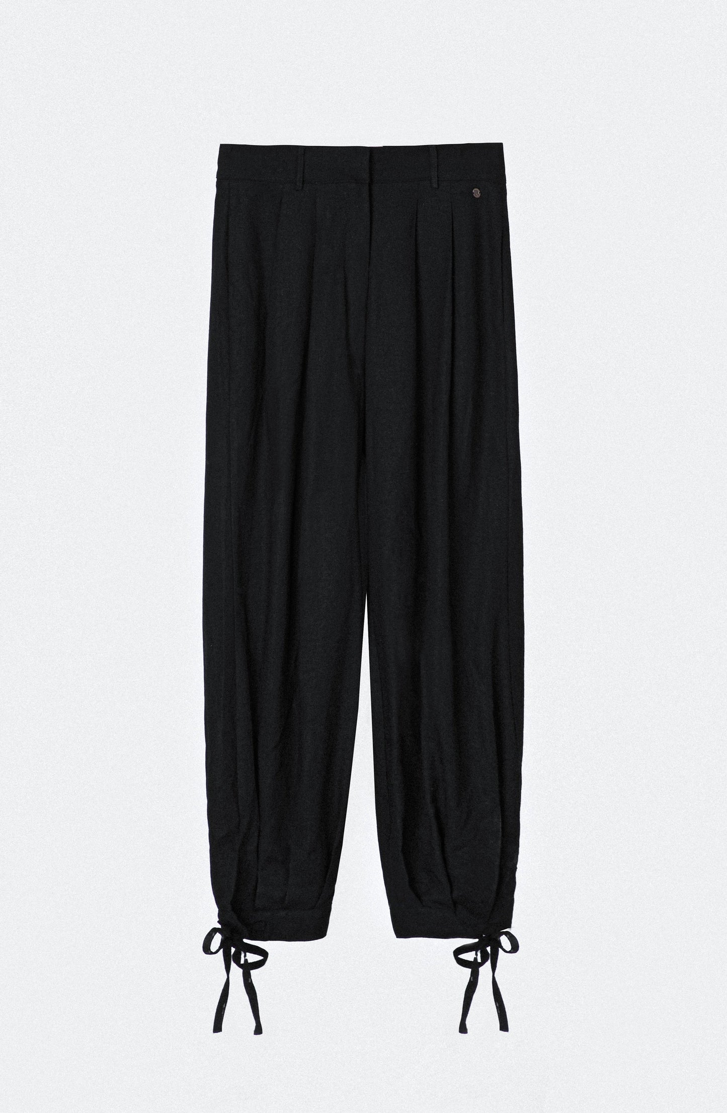 Pantalón Balloon Lino Black