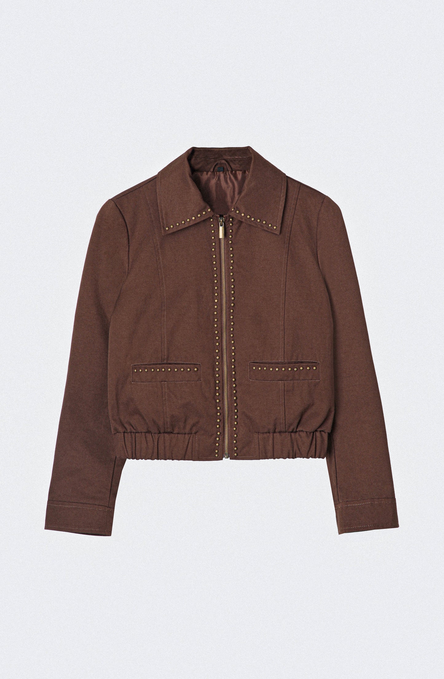 Chaqueta Bomber Tachas Brown
