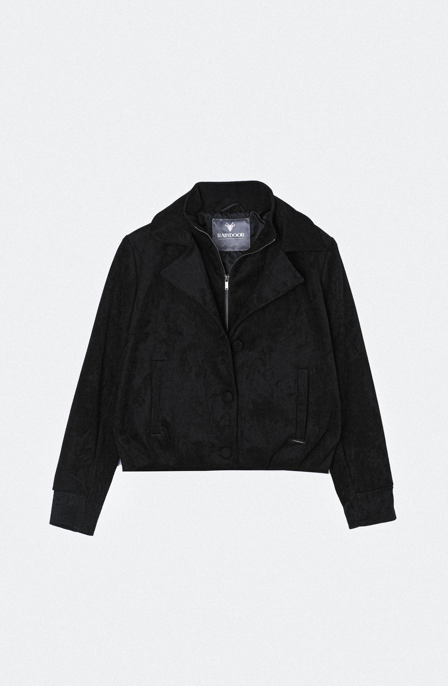 Chaqueta Suede Botones Black