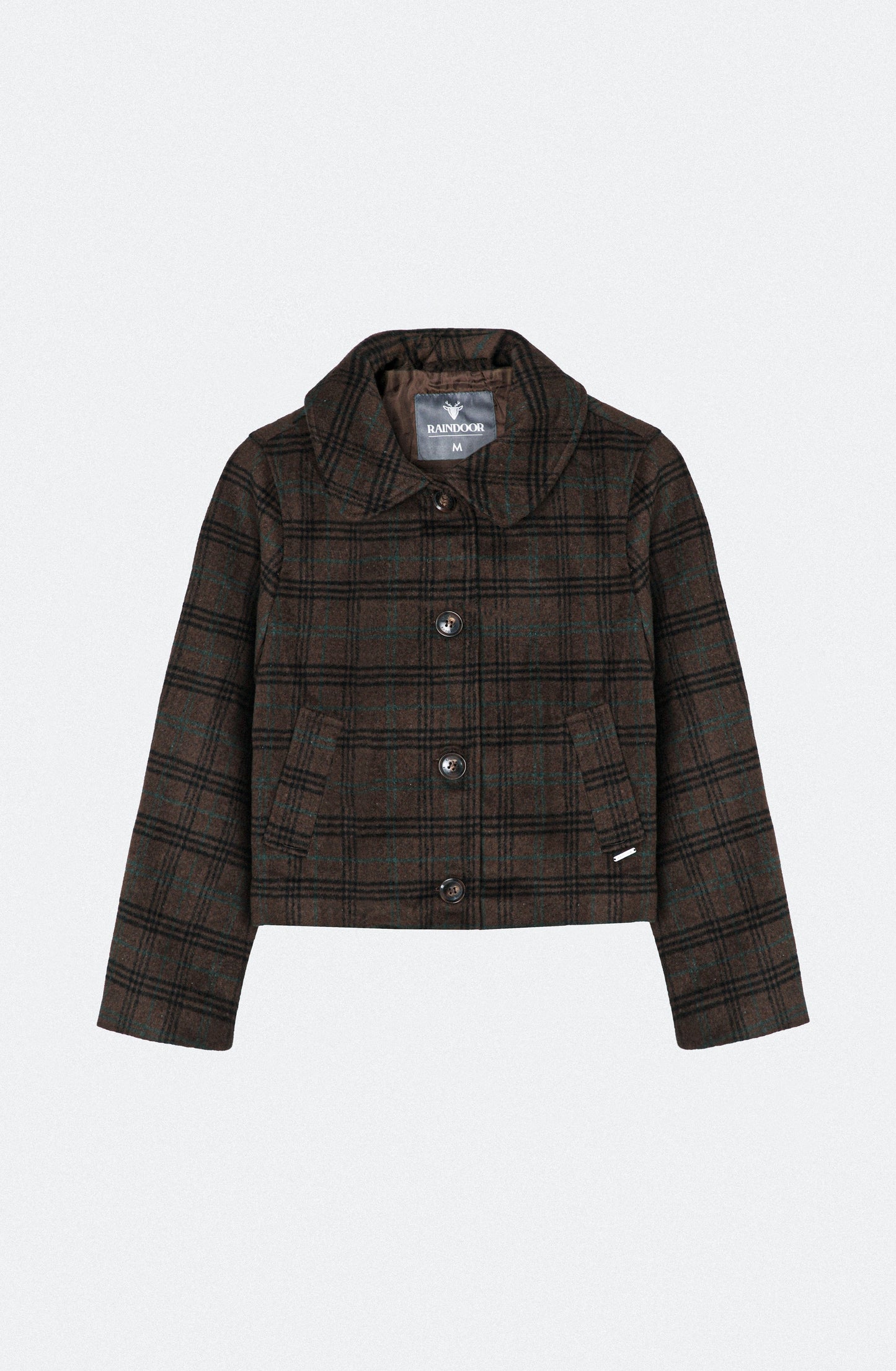 Chaqueta Tejida Cuadros Print