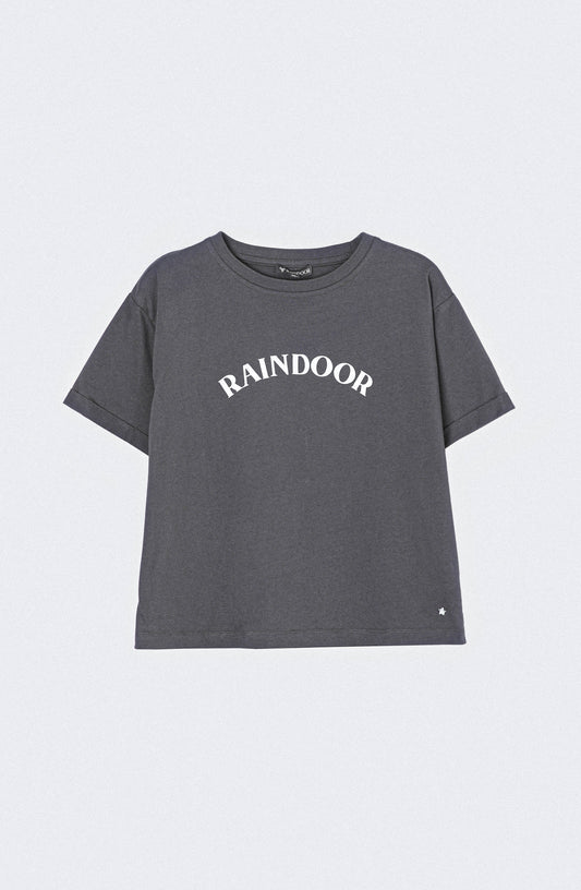 Polera Manga Corta Logo Grey