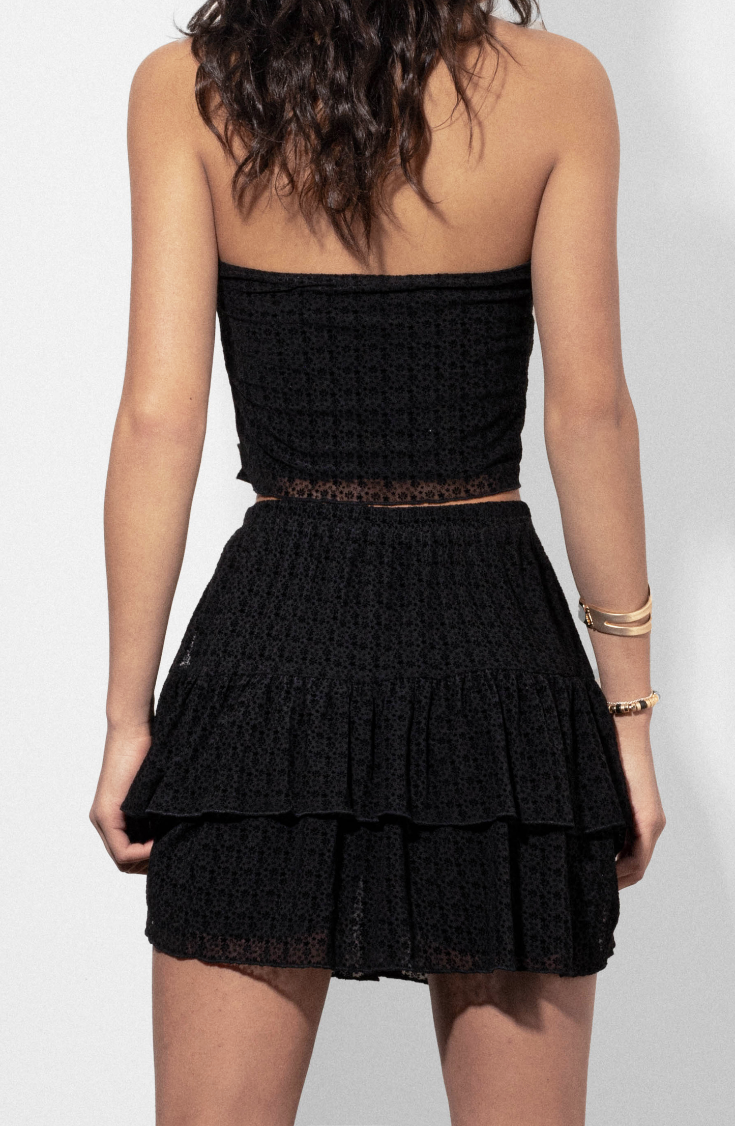 Falda Mesh Vuelos Black