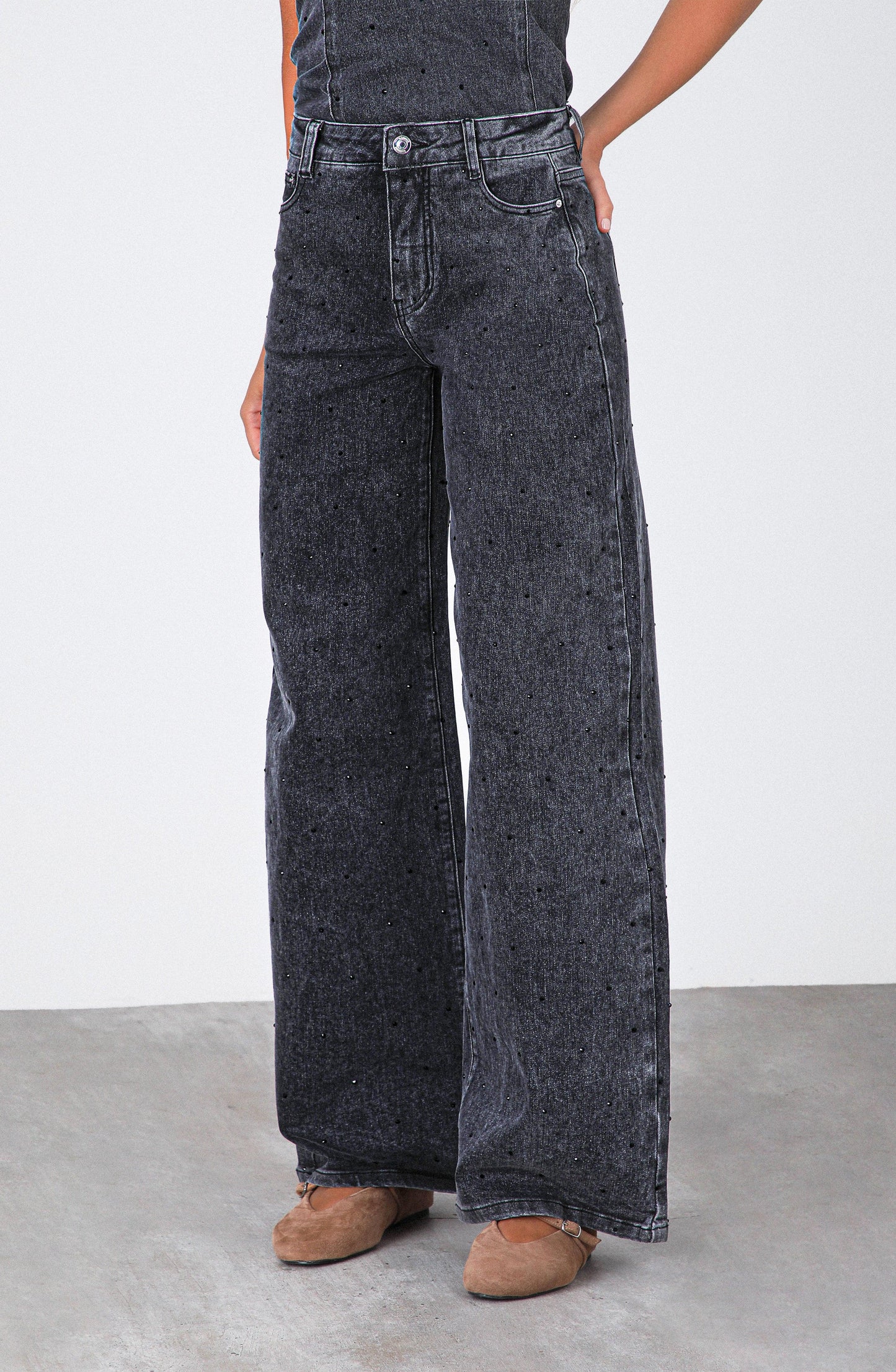 Black Strass Pants