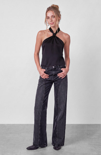 Top Halter Black