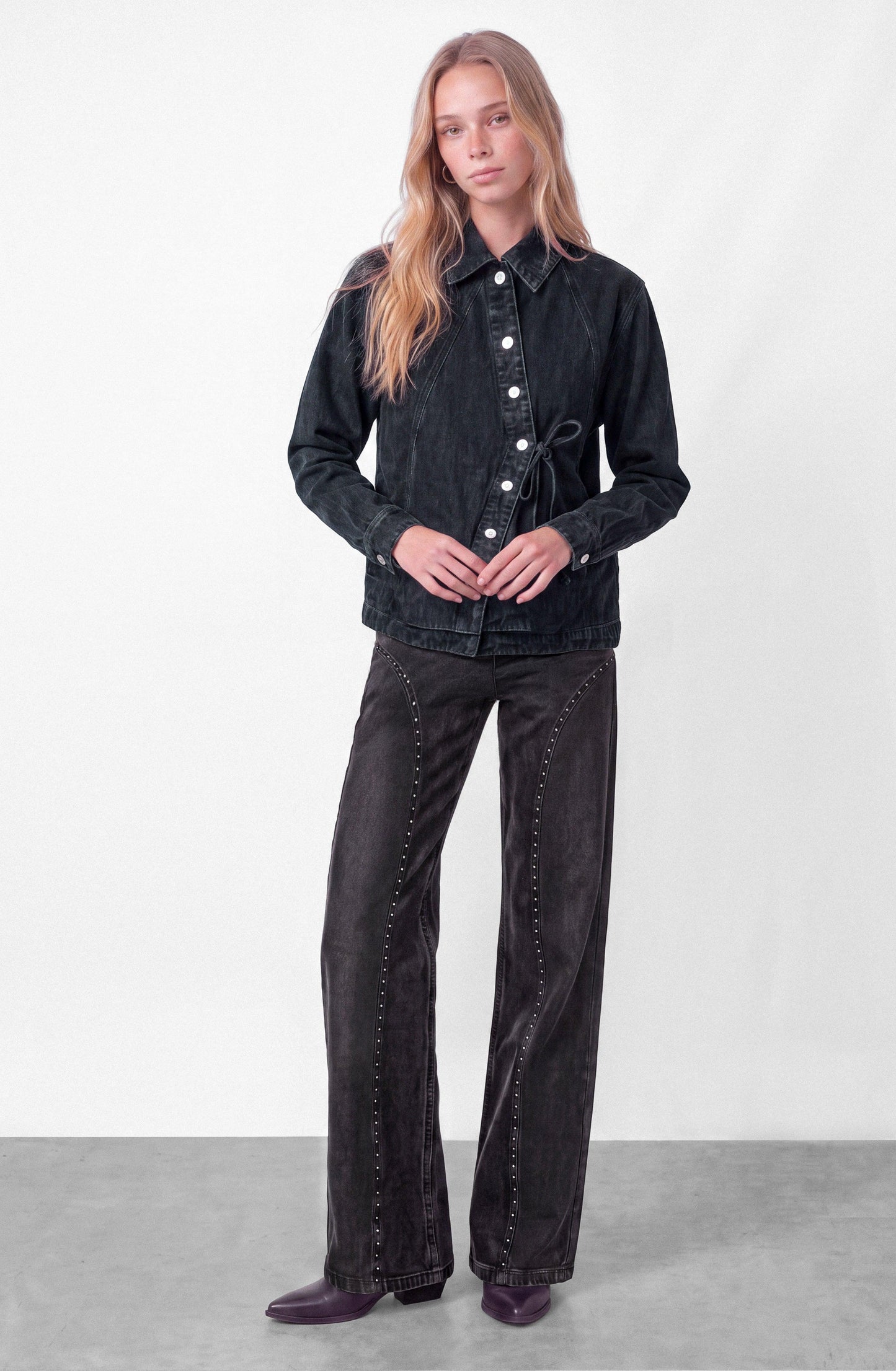 Denim Ribbon Jacket