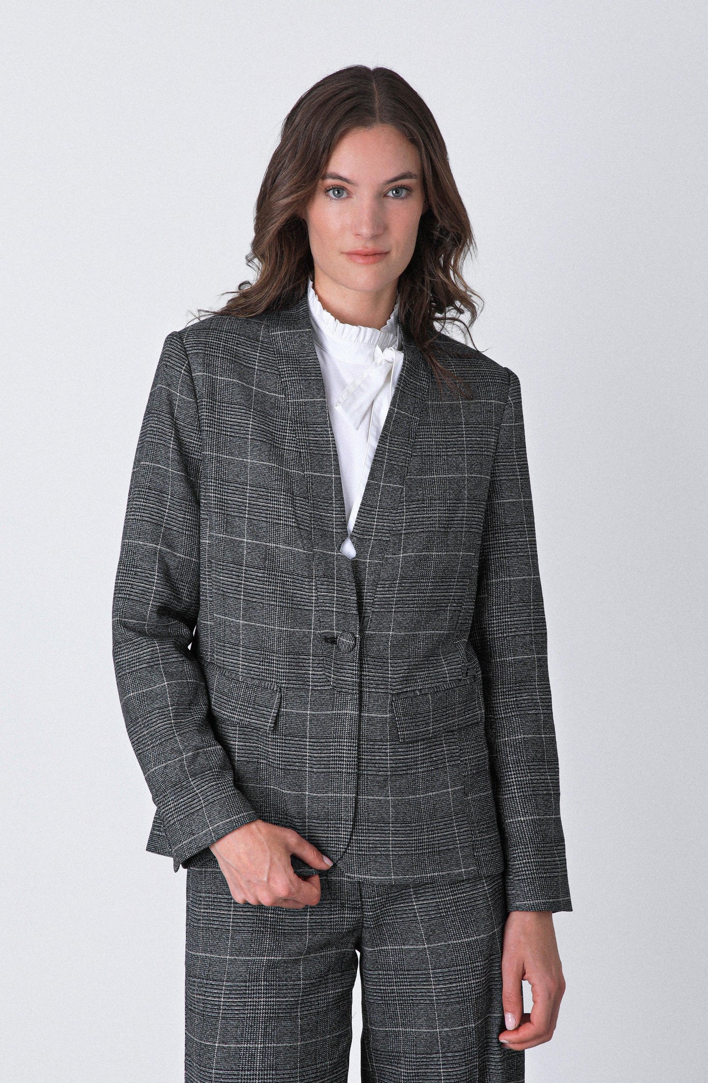 Gray Lurex Knit Blazer