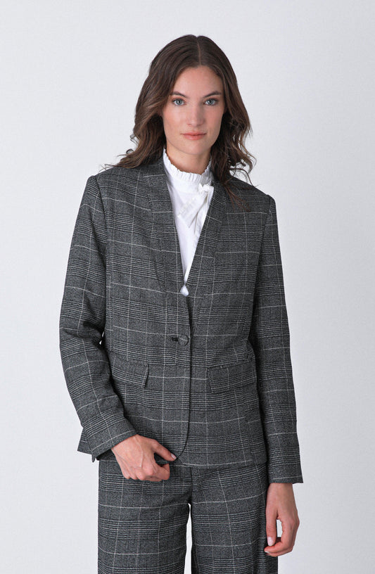 Gray Lurex Knit Blazer