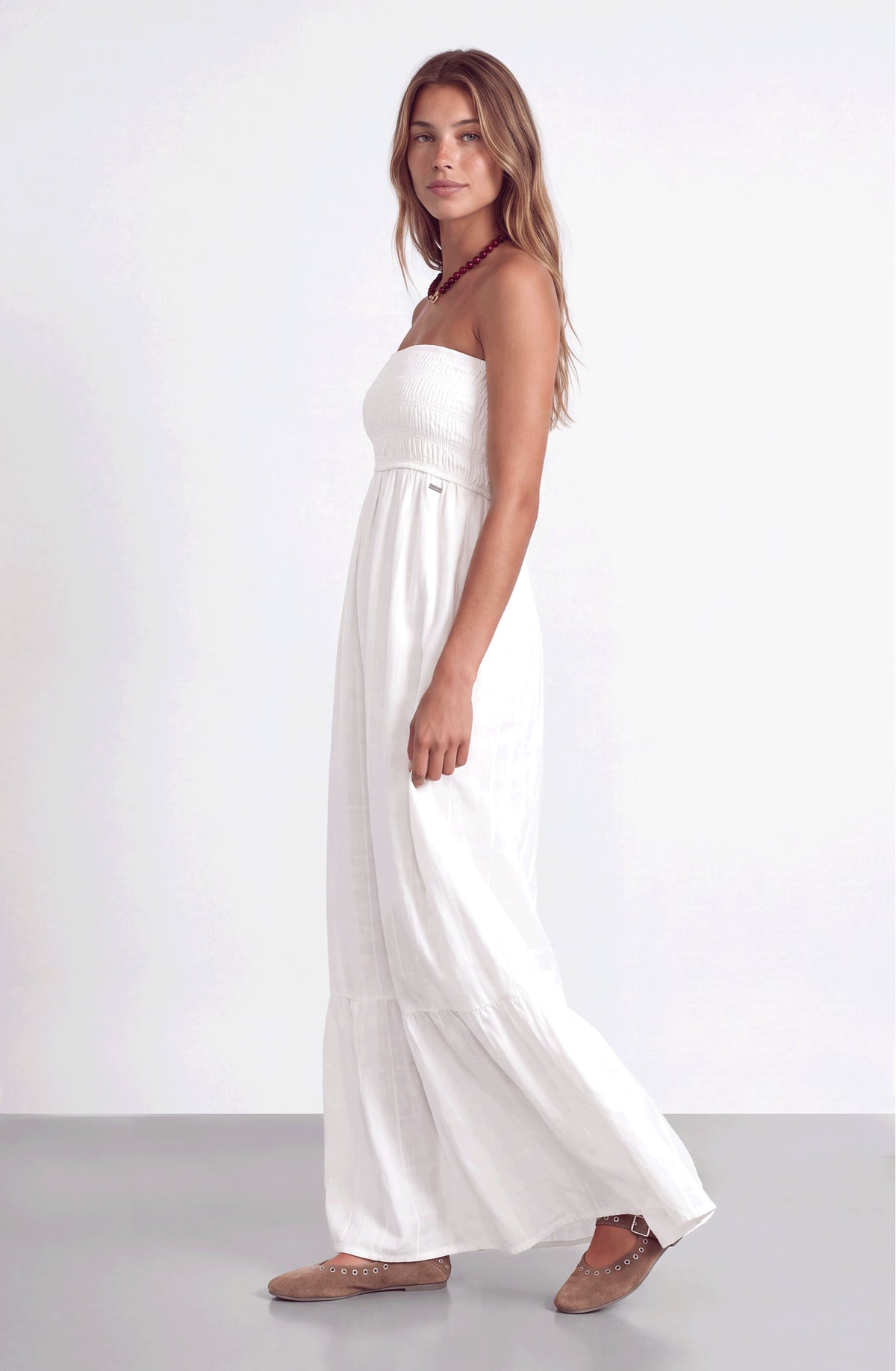White Cotton Maxi Dress