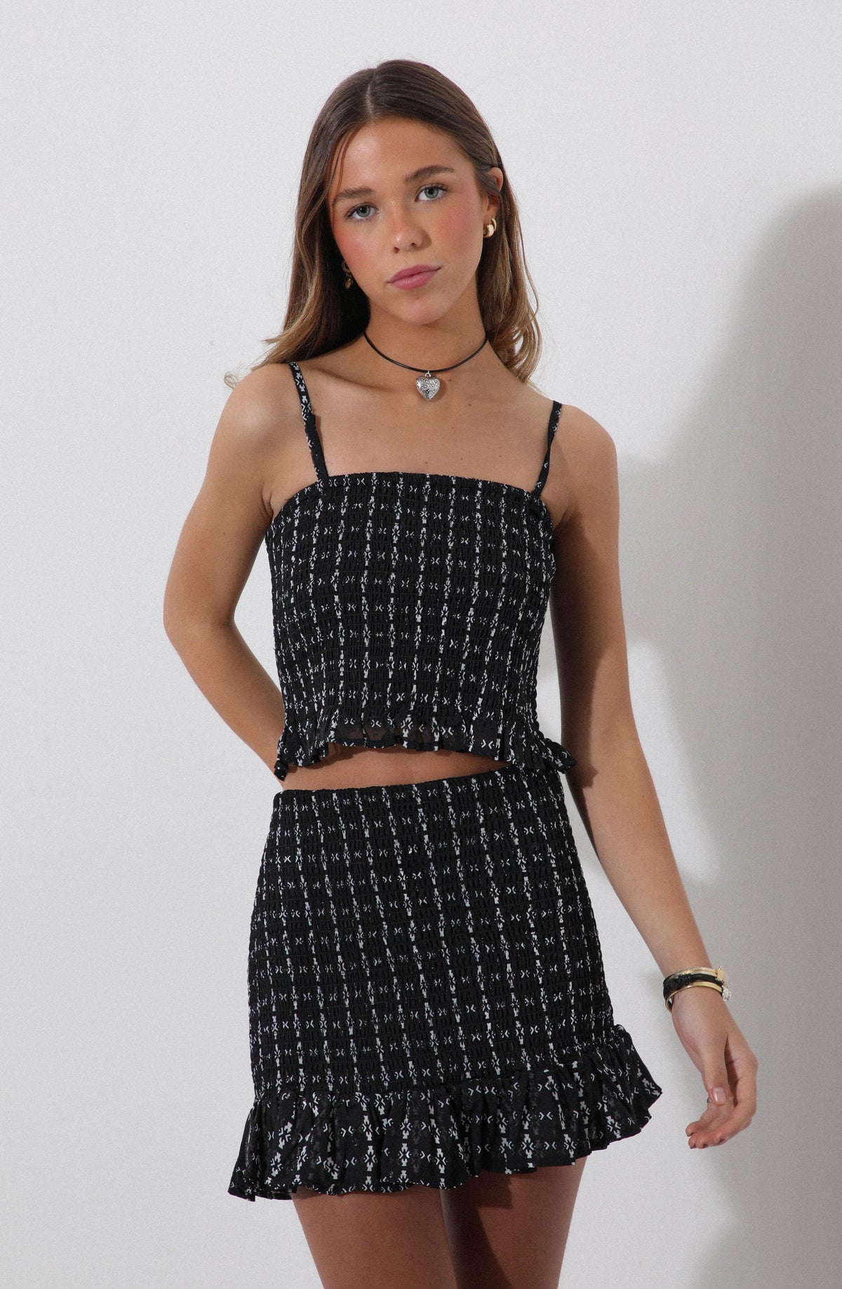 Black Honeycomb Skirt