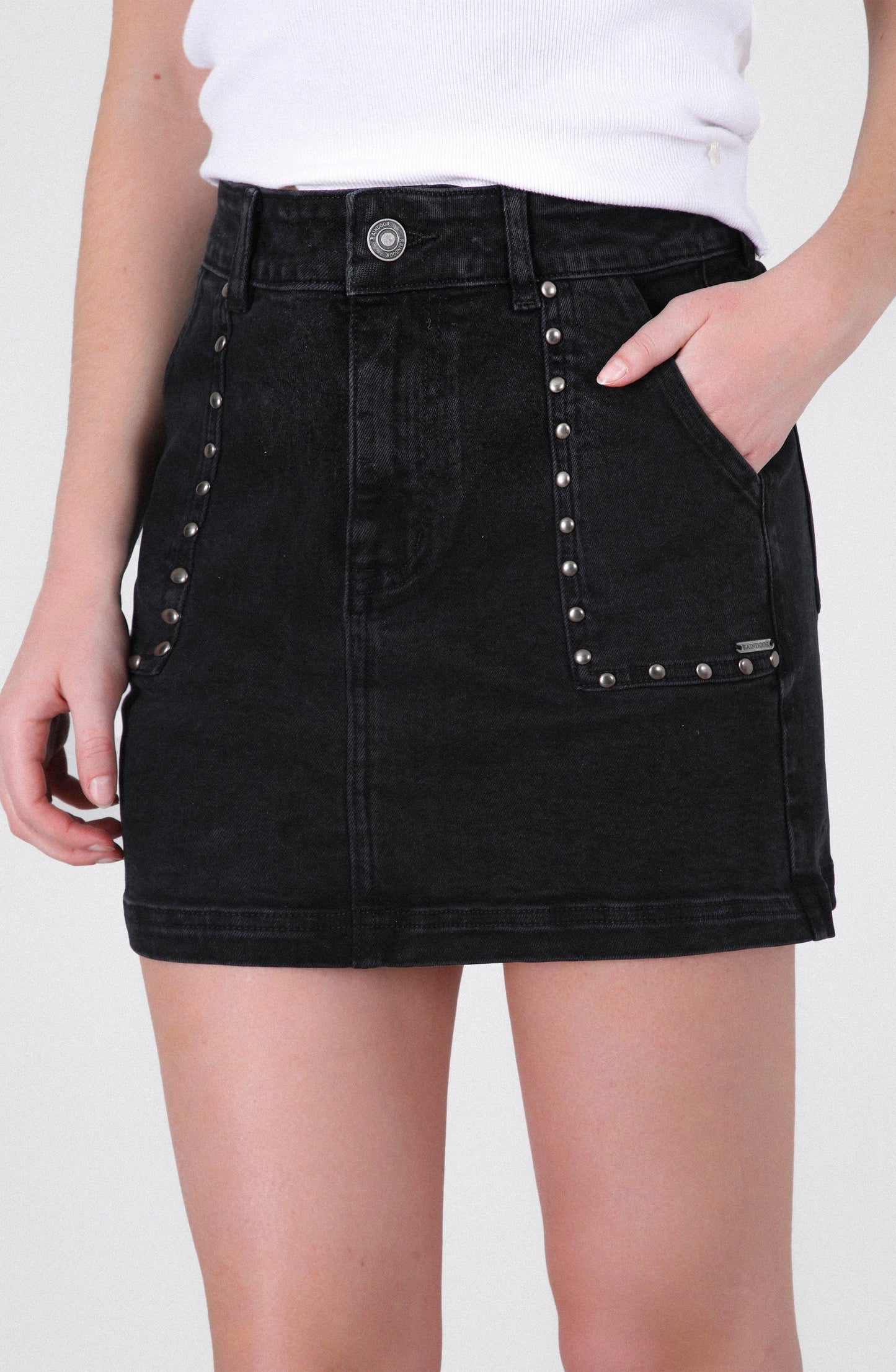 Black Studded Skirt