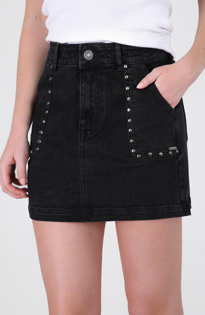 Black Studded Skirt
