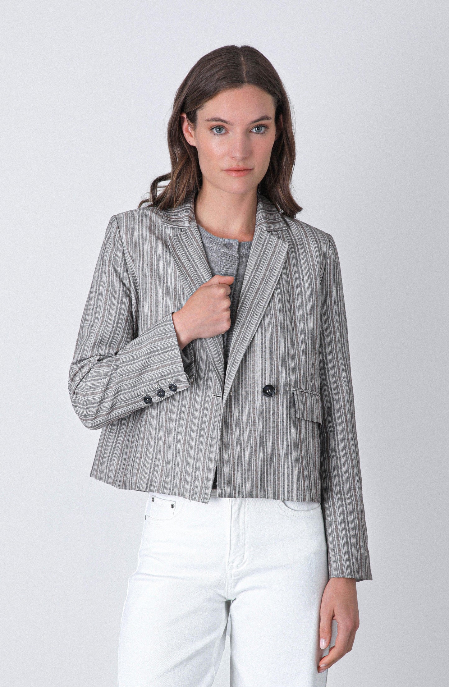 Blazer Corto Lurex Grey