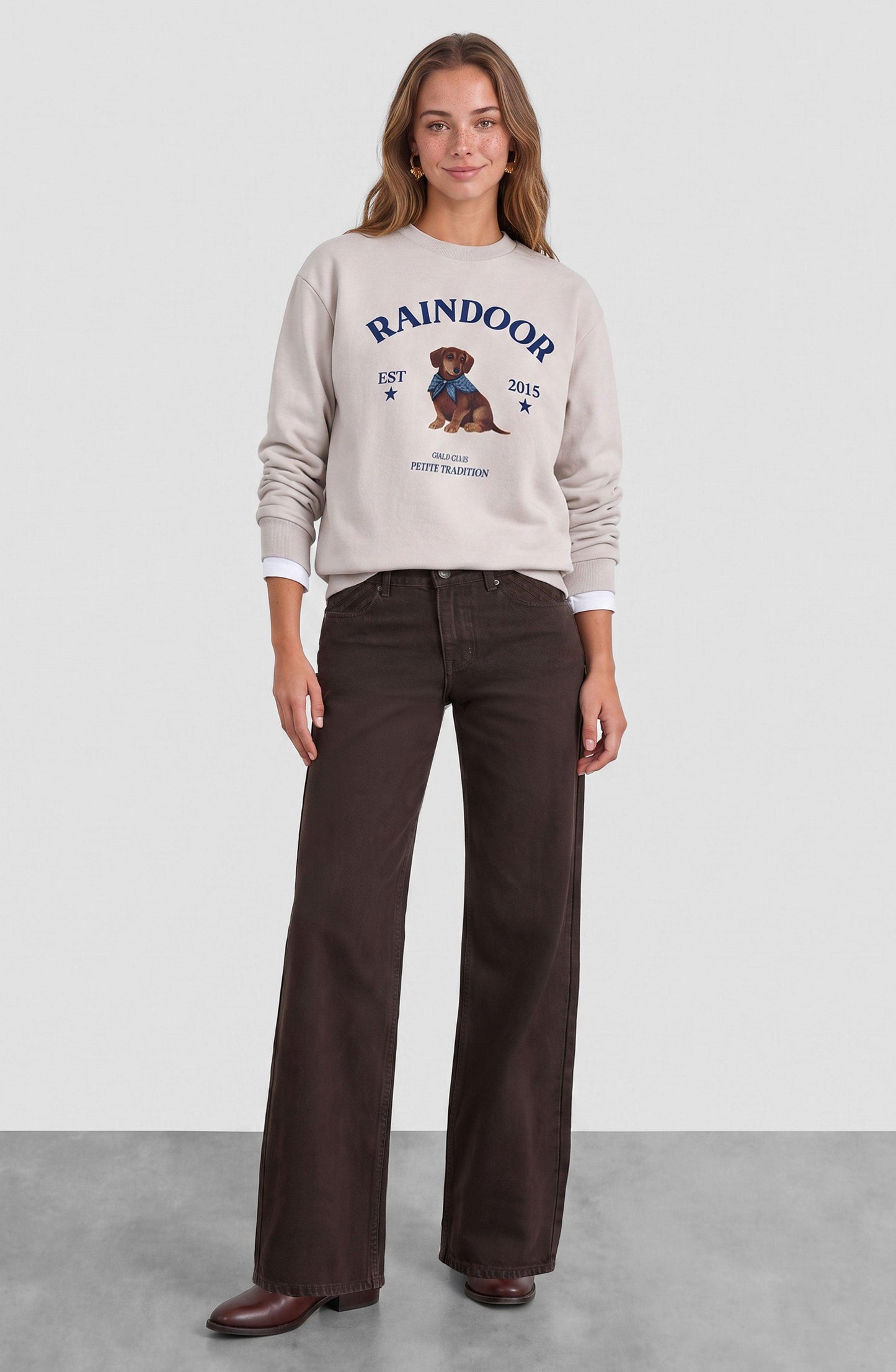 Ecru Dachshund Hoodie