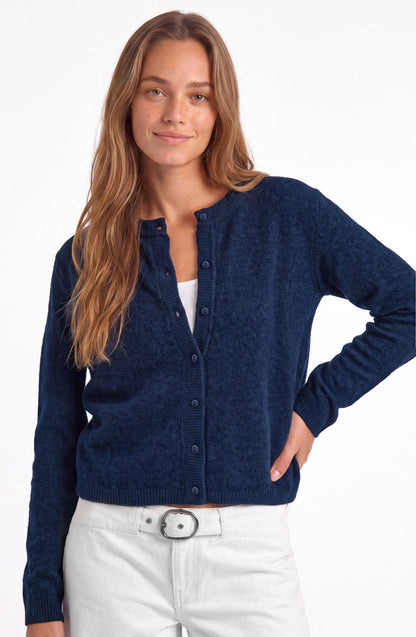 Navy Button Cardigan