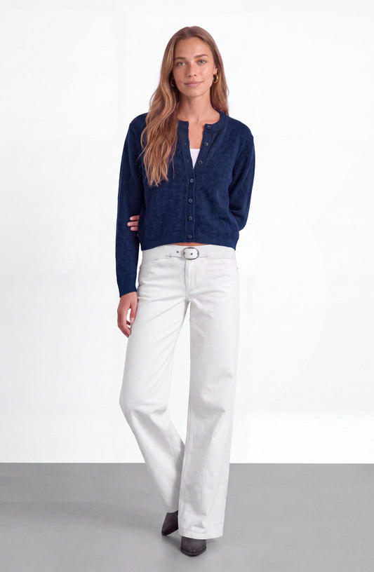 White Belted Waistband Pants