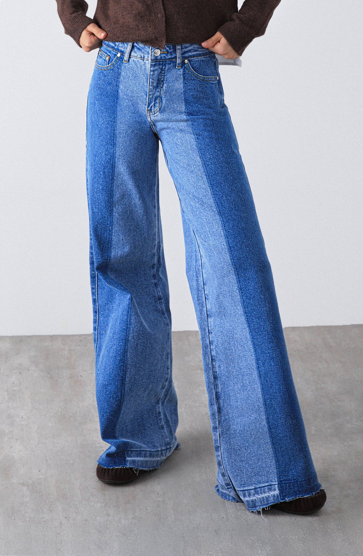 Blue Two-Tone Pants