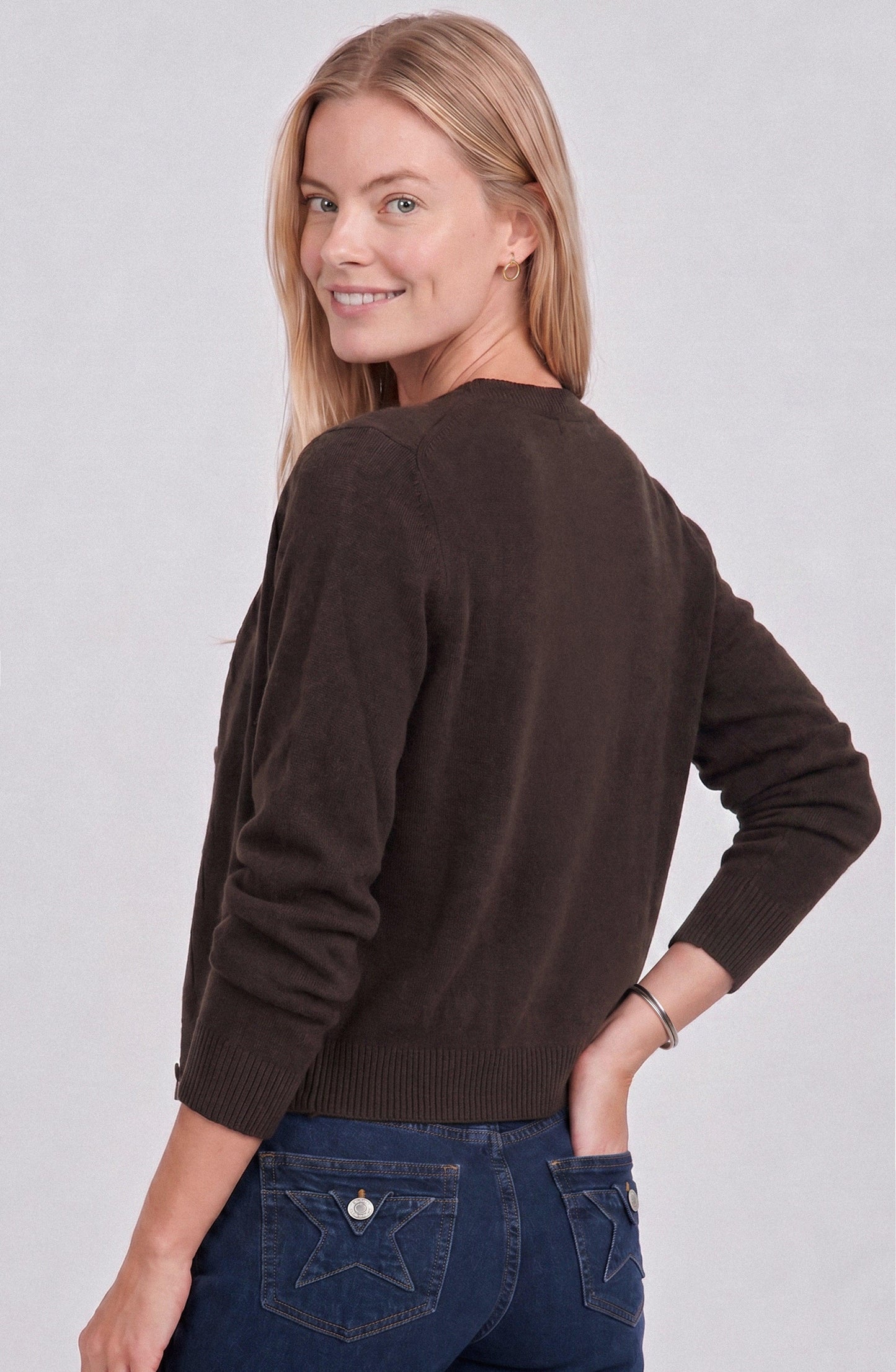 Brown Button Cardigan