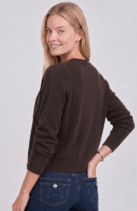 Brown Button Cardigan