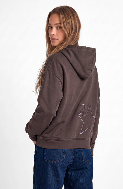 Brown Star Hoodie Sweatshirt