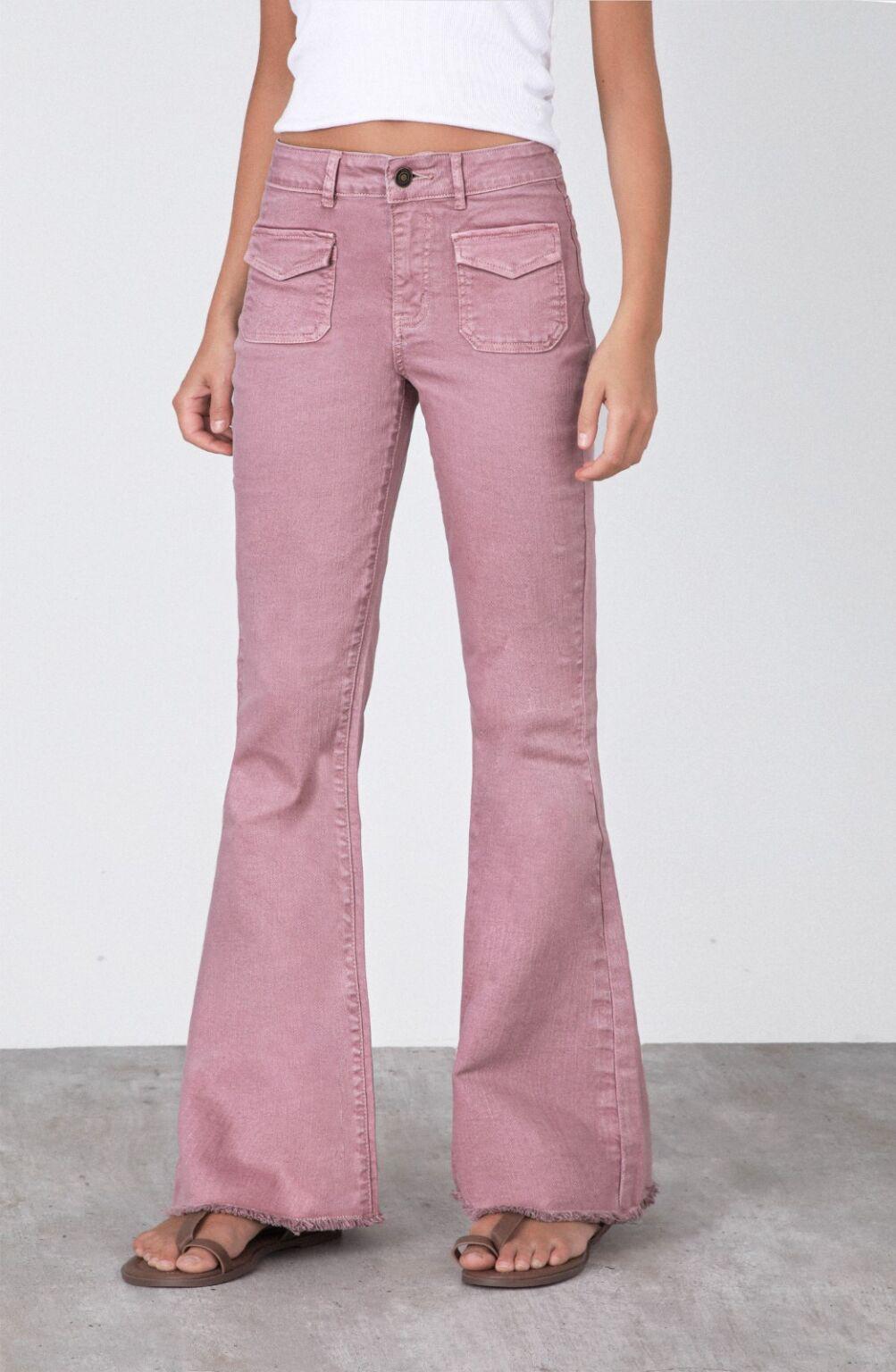 Flare Pocket Pink Pants