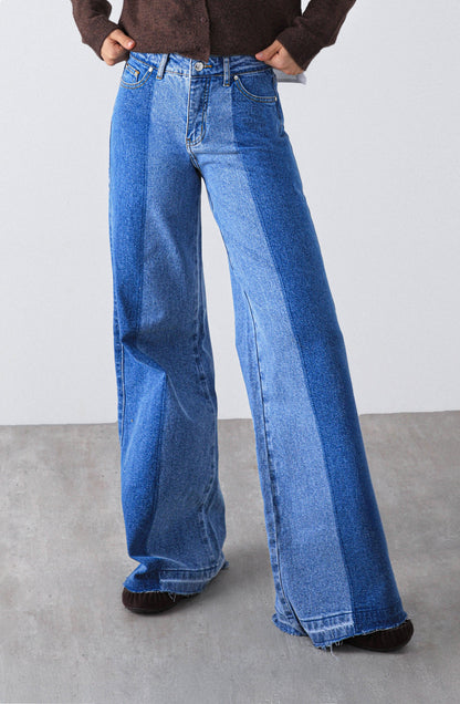 Bicolor Blue Pants