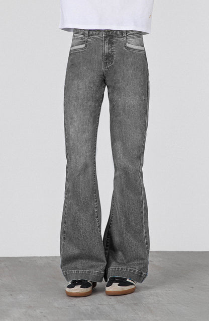 Pocket Flare Black Pants