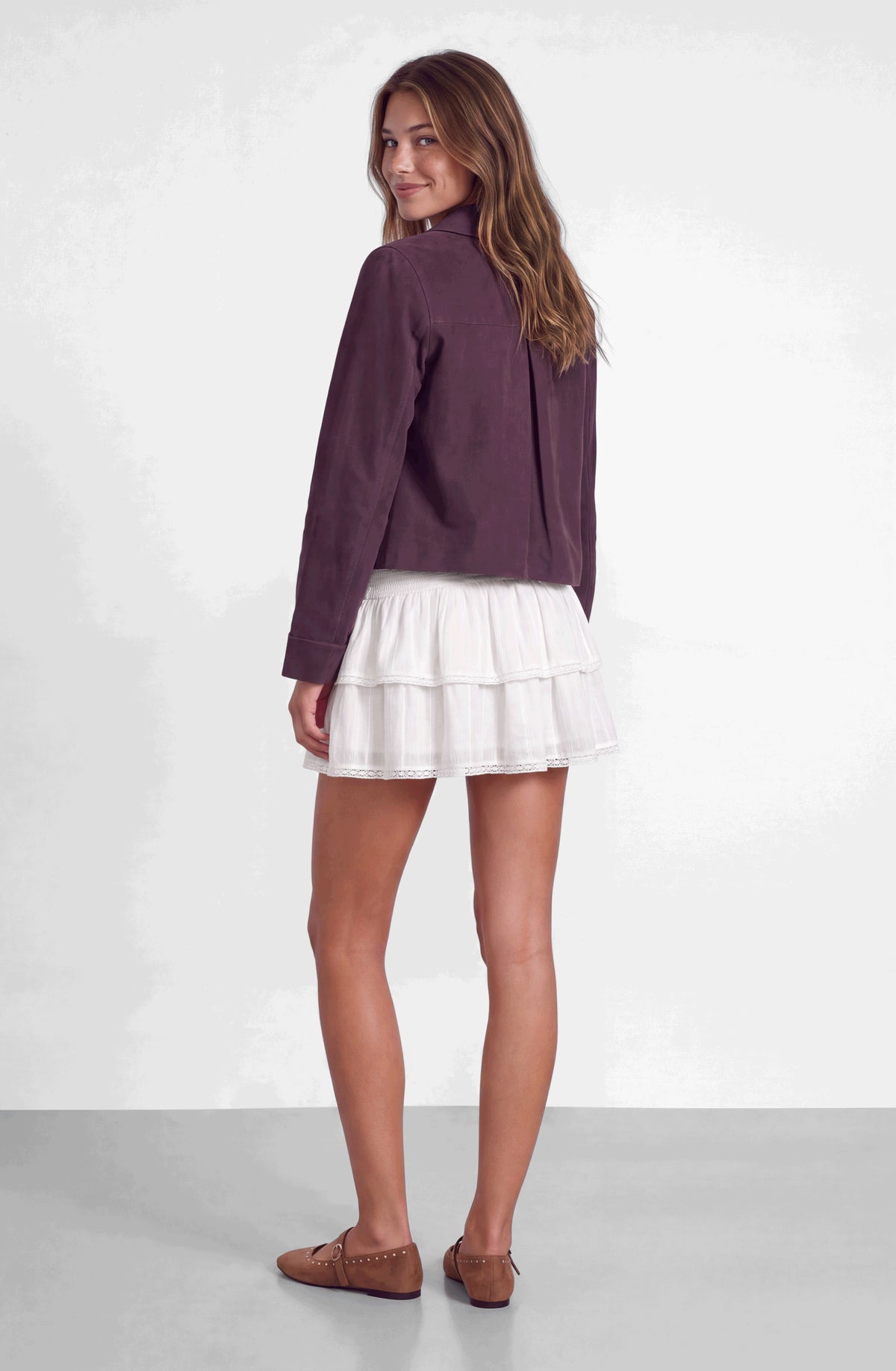 White Cotton Lace Skirt
