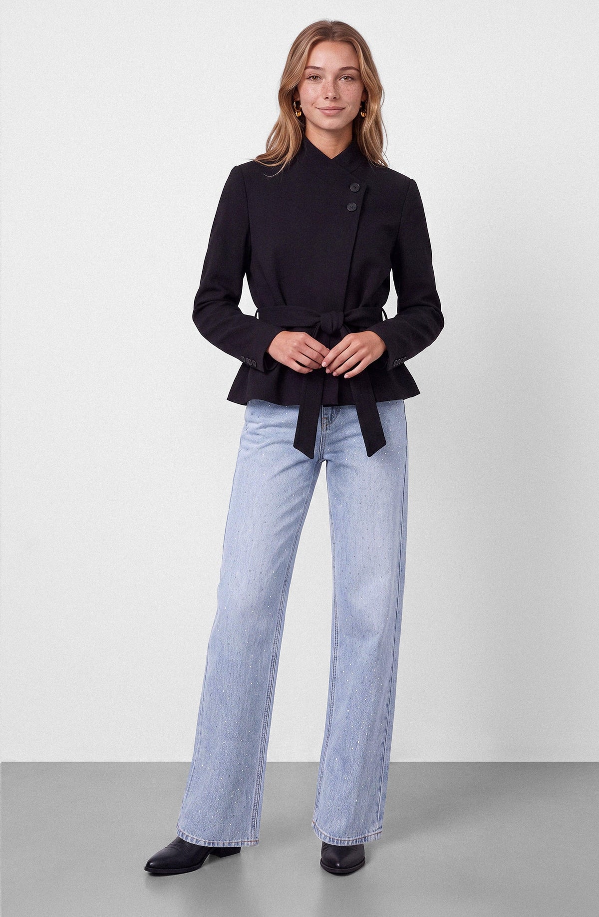 Light Blue Strass Pants
