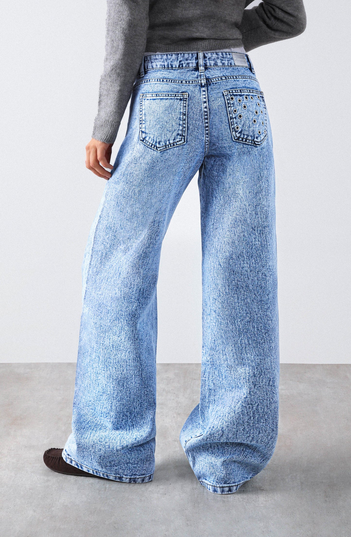Blue Pocket Ojal Pants