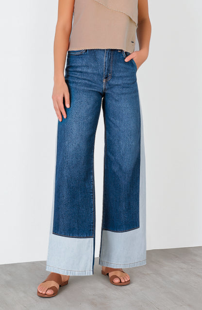 Bicolor White Stripe Pants