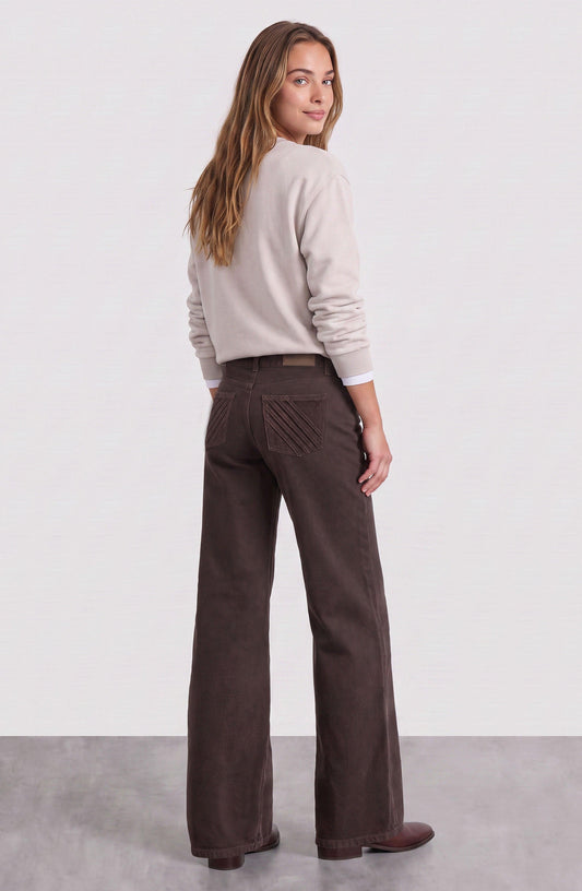 Brown Pleated Pants