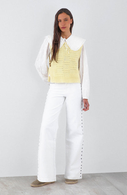 Butter Yellow Knit Vest