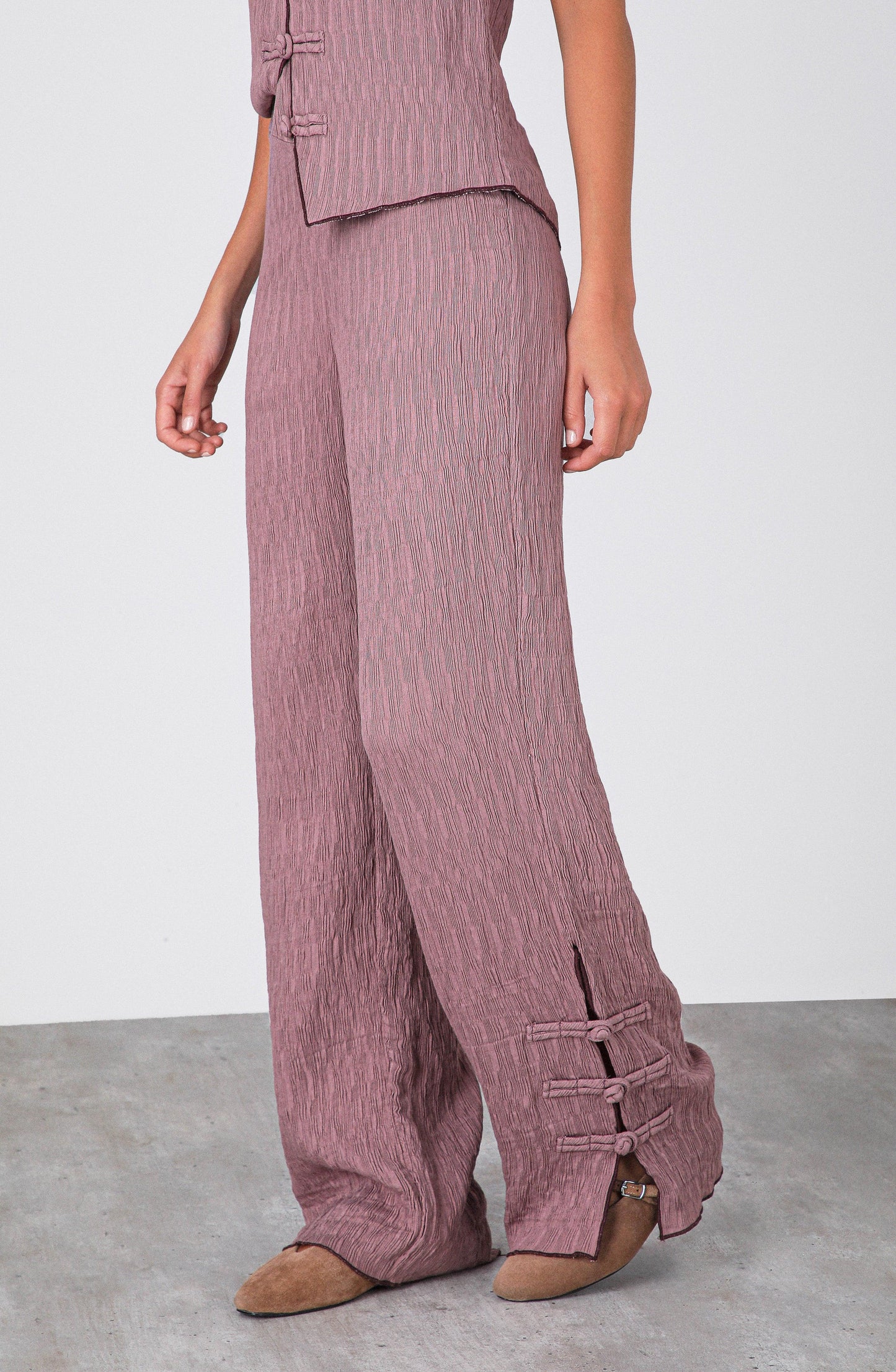 Rose Pants with Side Button Opening