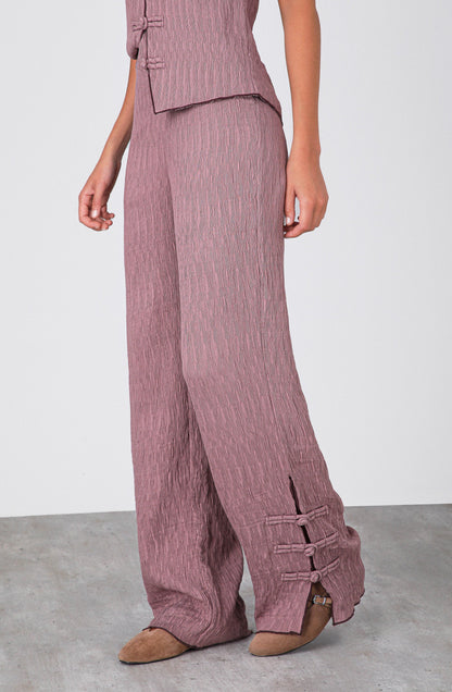 Rose Pants with Side Button Opening