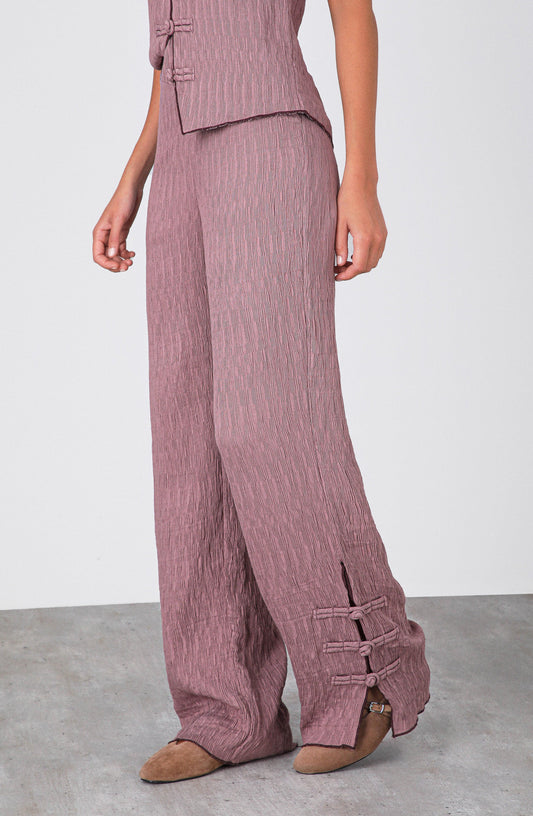 Rose Pants with Side Button Opening