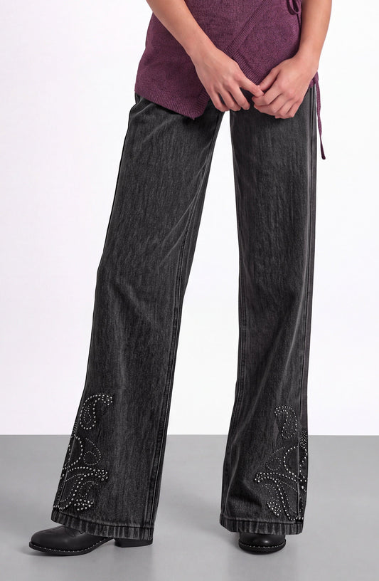 Paisley Grey Studded Pants