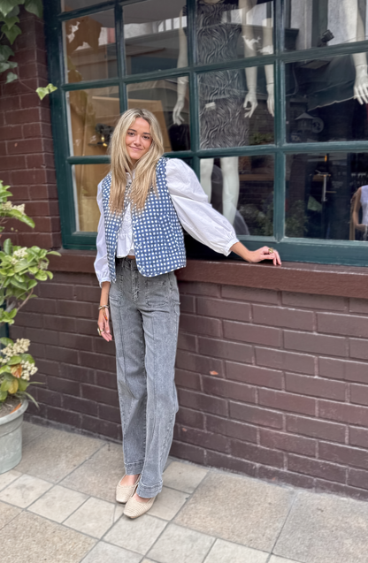 Quilted Vichy Vest
