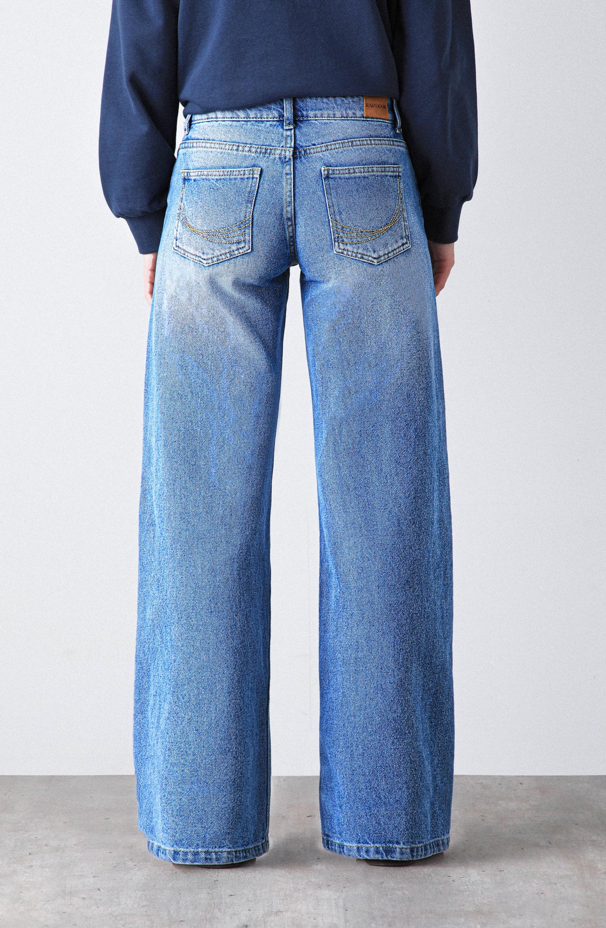 Blue Pants with Targeted Fading