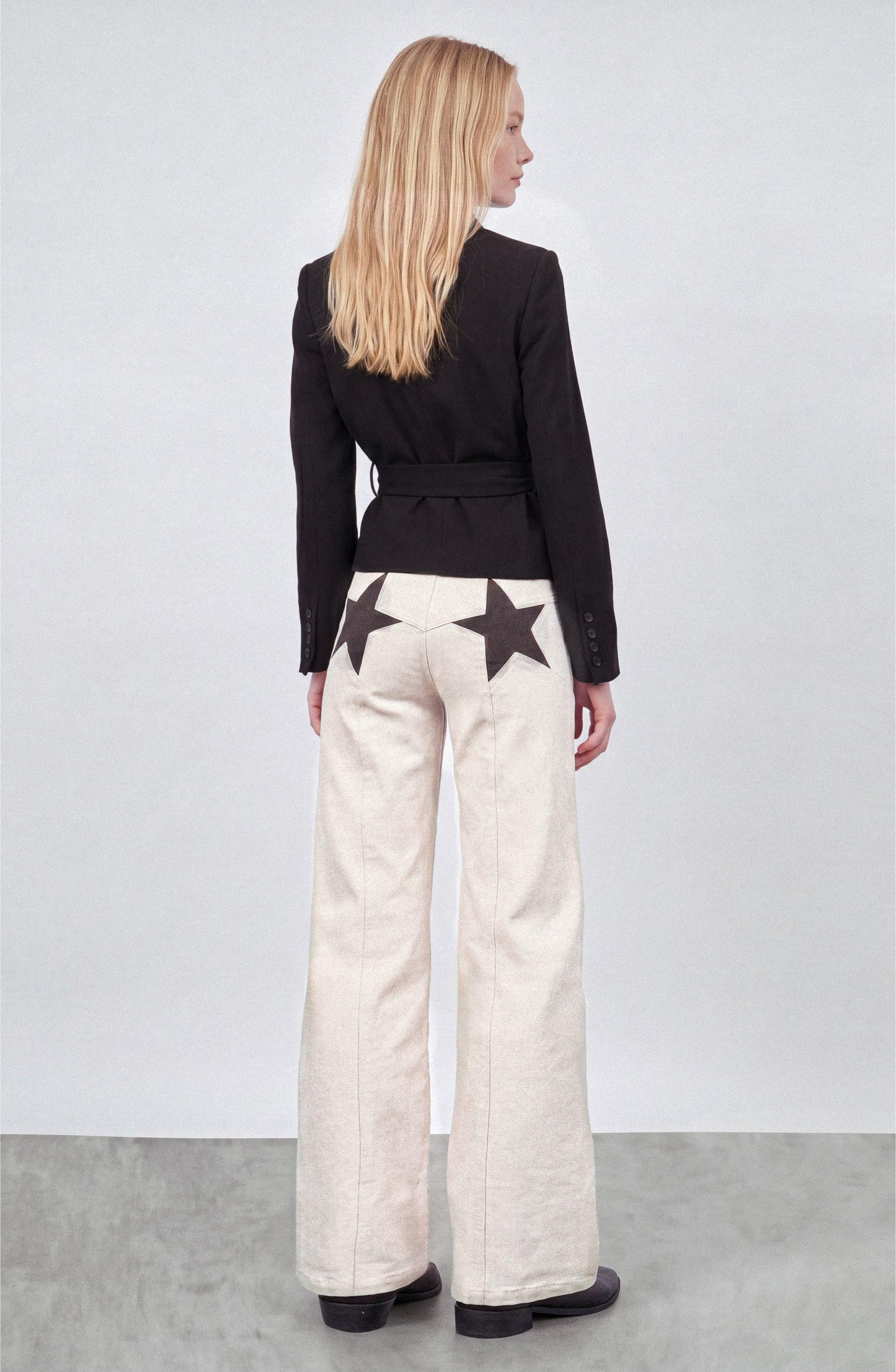 Ecru Star Pocket Pants
