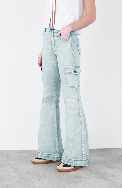 Green Flare Pants