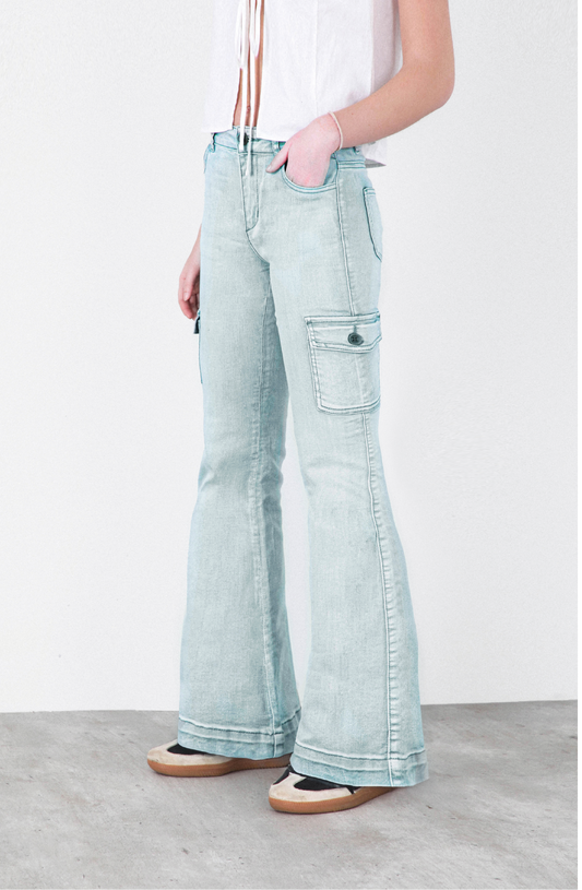 Green Flare Pants
