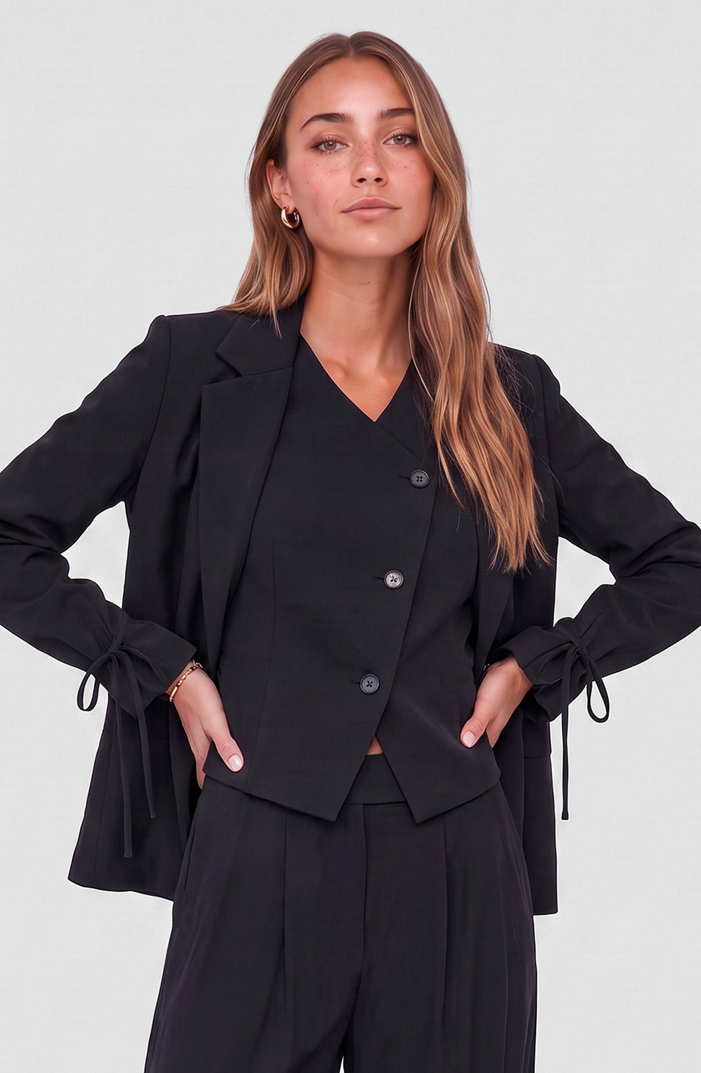 Tencel Black Blazer