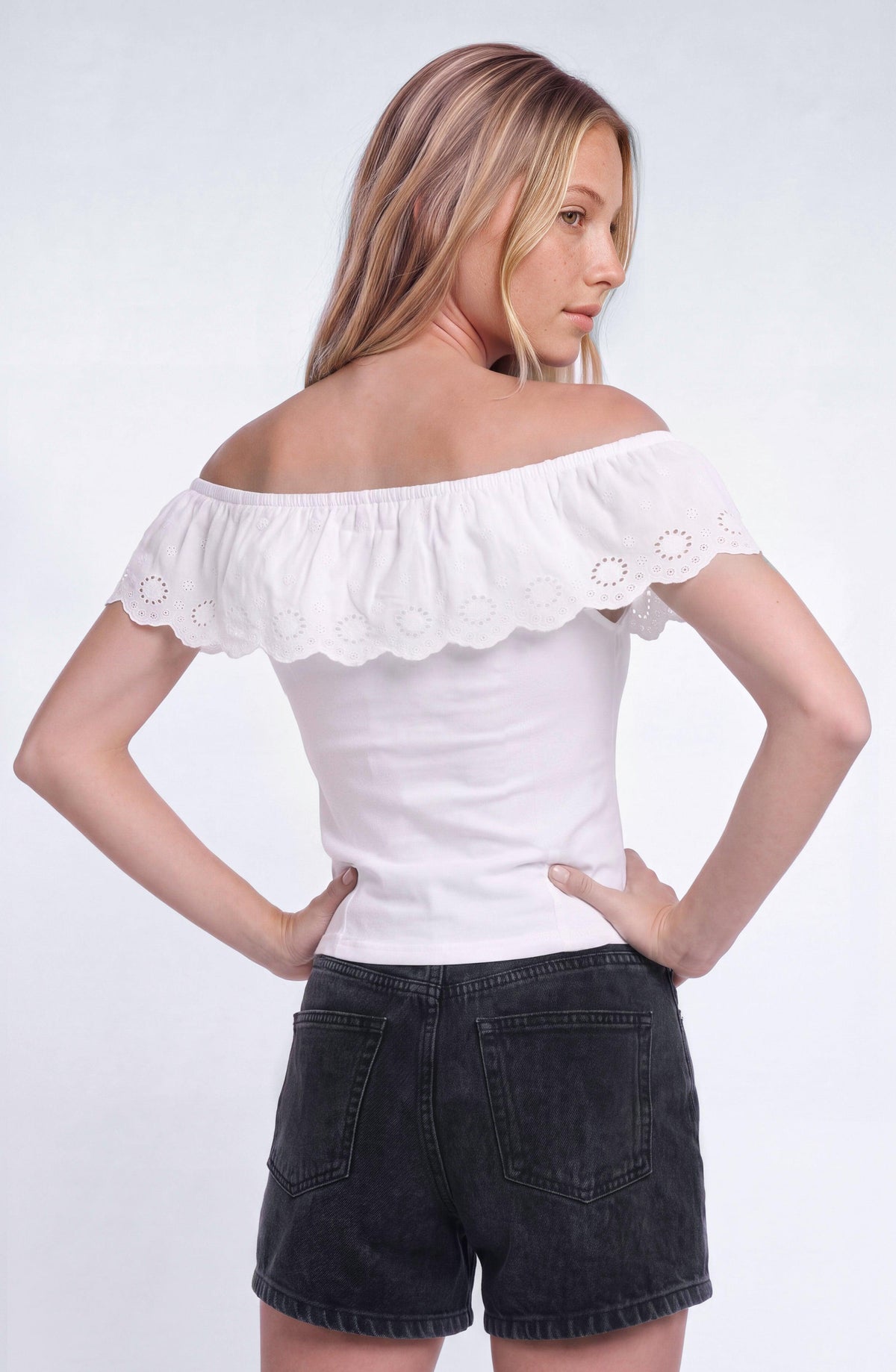 White Embroidered Top