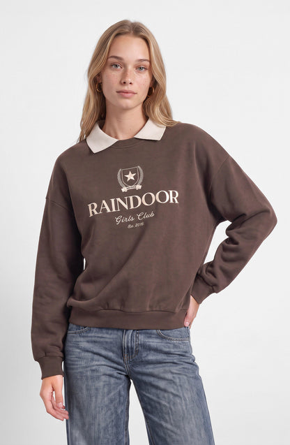 Sweatshirt Crewneck Polo Brown
