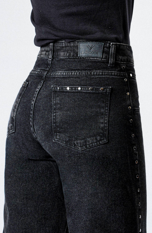 Black Pants with Front Studs